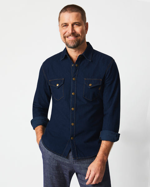 SHOALS DENIM SHIRT IN DOUBLE DYE – Billy Reid