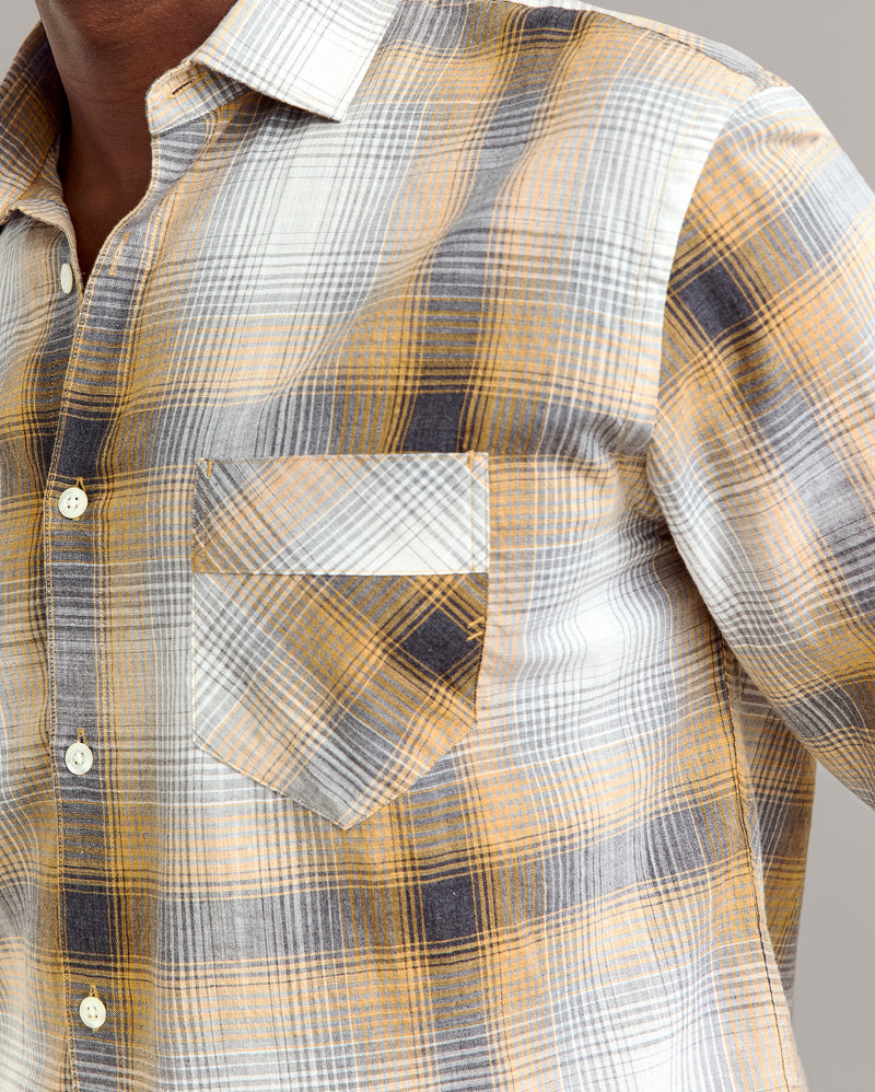 Melange Shadow Plaid John T Shirt