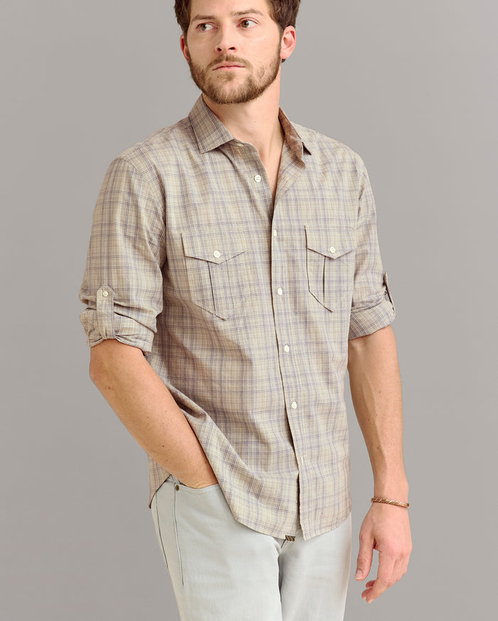 Melange Plaid Scout Shirt