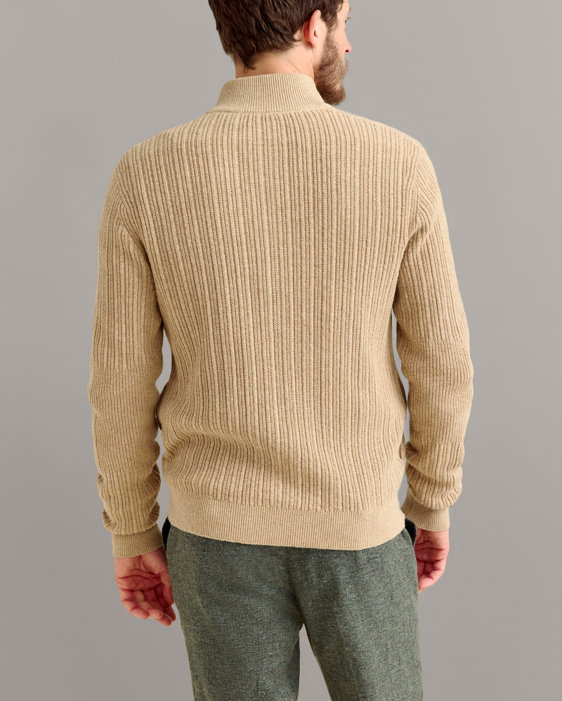 Two Way Zip Cardigan shown from the back