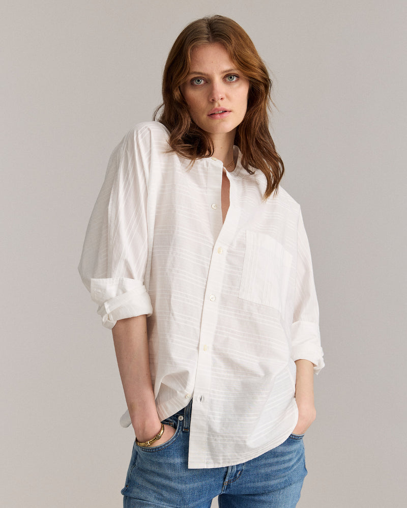 Banded Collar Shirt