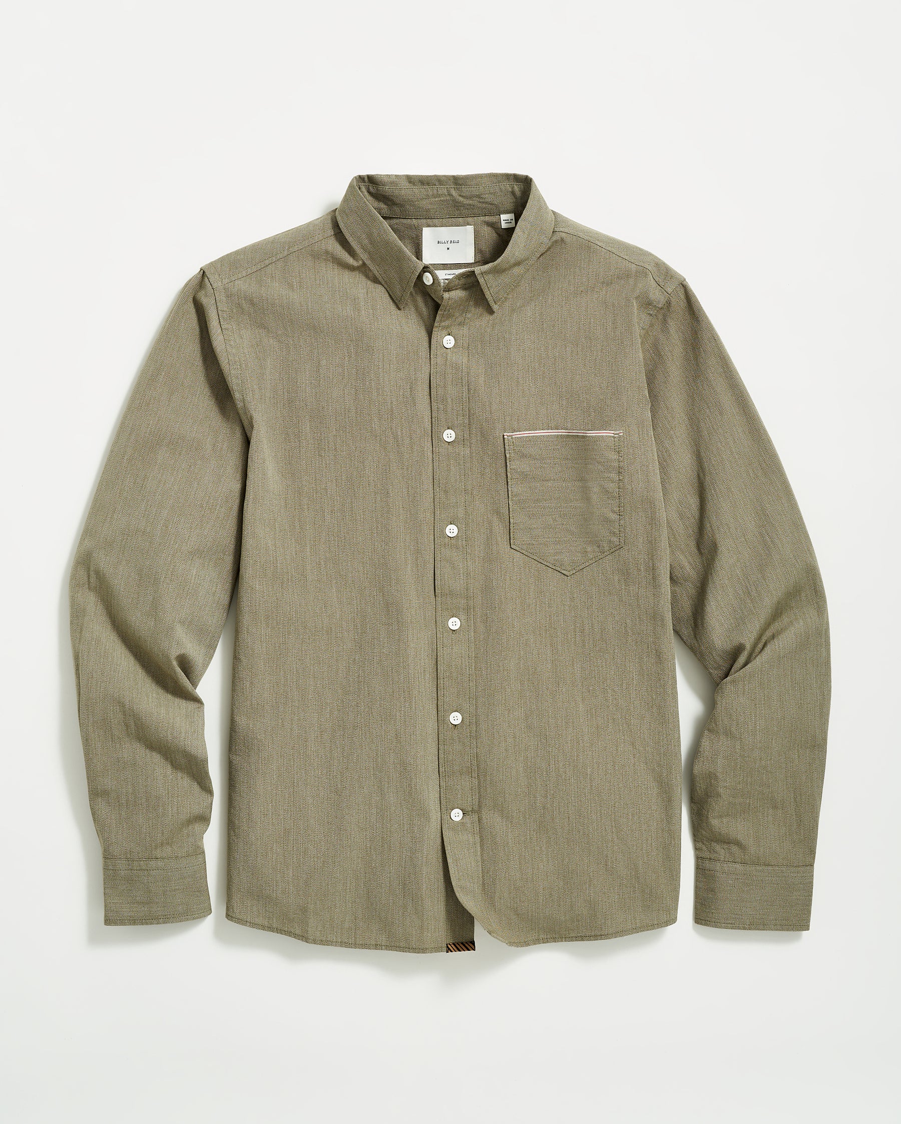 TWISTED MSL 1 POCKET SHIRT IN OLIVE Billy Reid