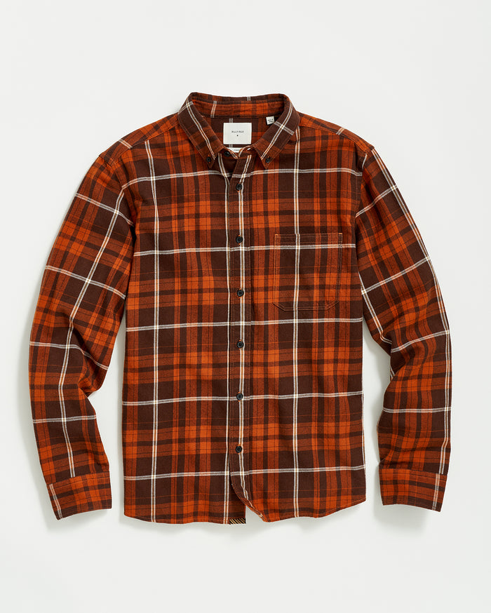 Brushed Bold Plaid Tuscumbia Shirt in Orange/Rust