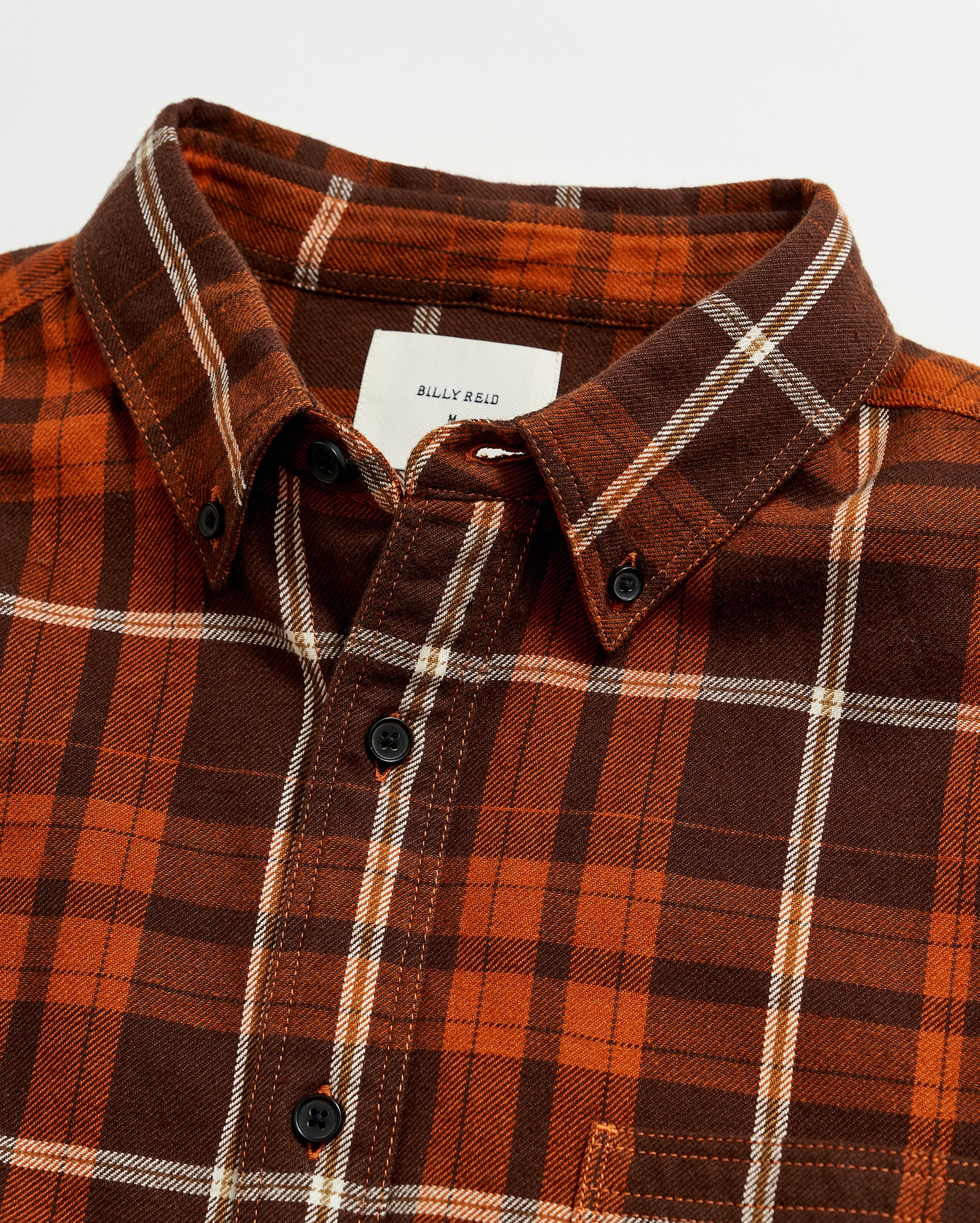 BRUSHED BOLD PLAID TUSCUMBIA SHIRT IN ORANGE RUST