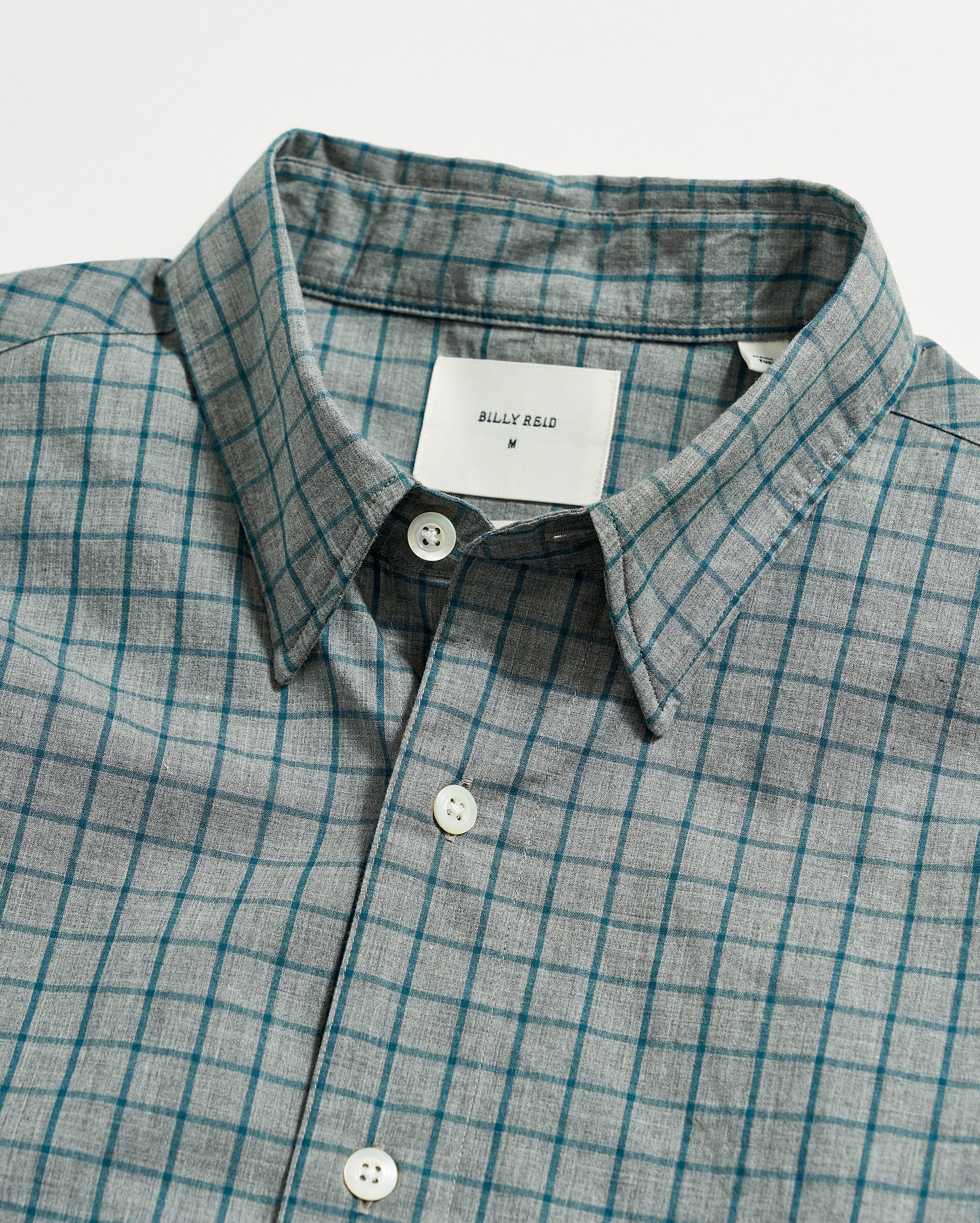 MELANGE WINDOWPANE TUSCUMBIA SHIRT HIDDEN BD Billy Reid