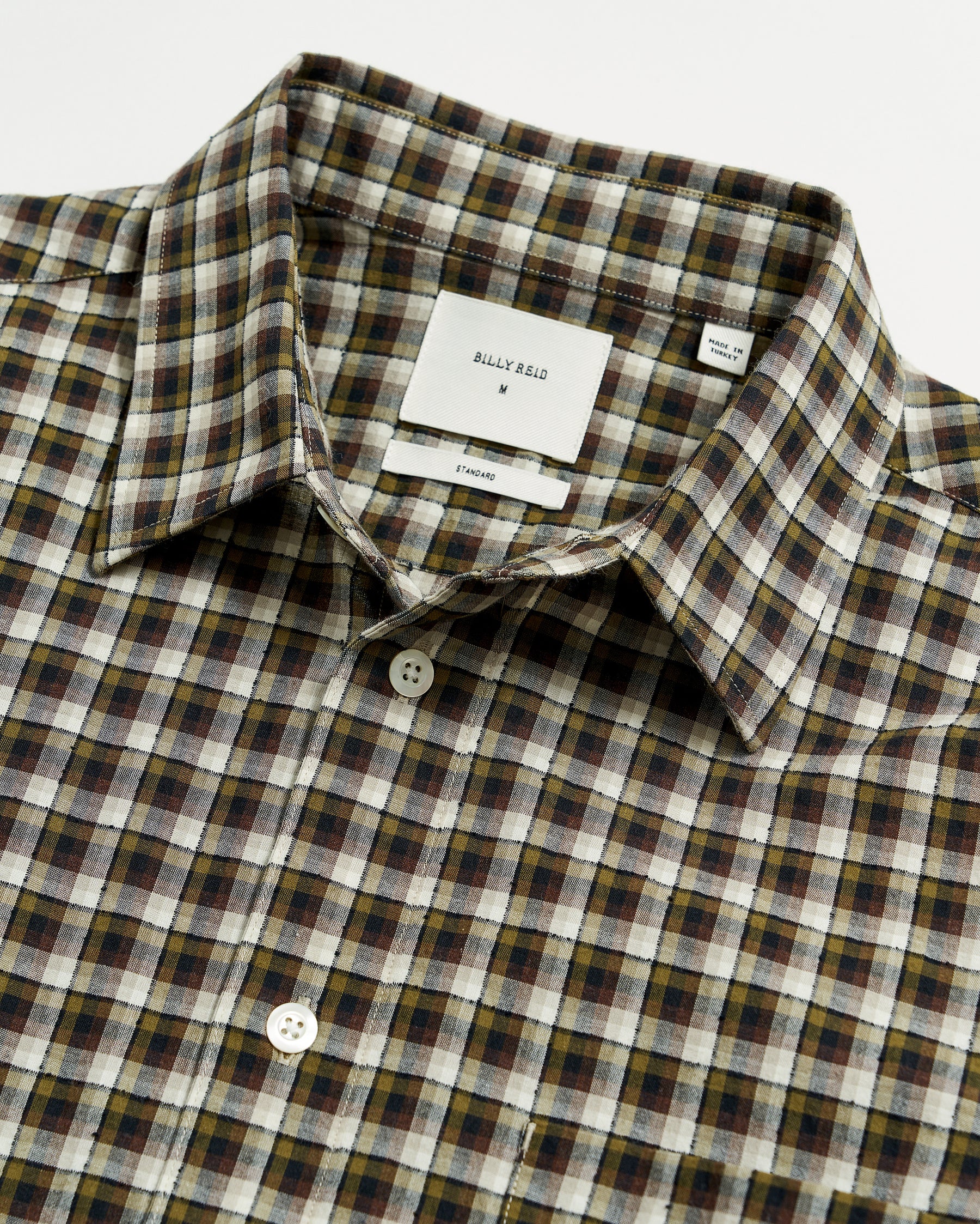 BOUCLE CHECK TUSCUMBIA SHIRT IN GREEN BLACK Billy Reid