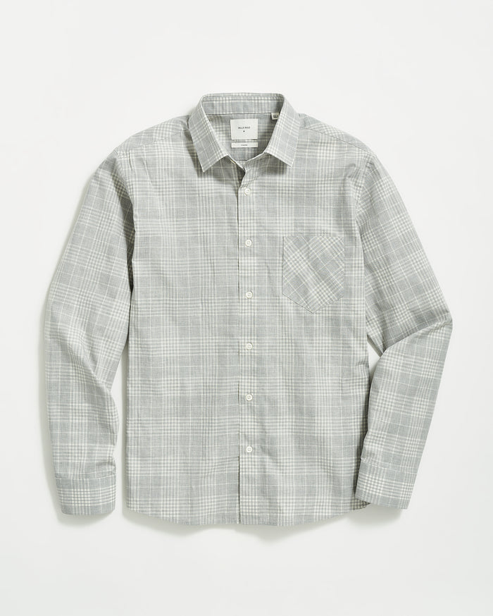 Melange Plaid John T Shirt in Grey