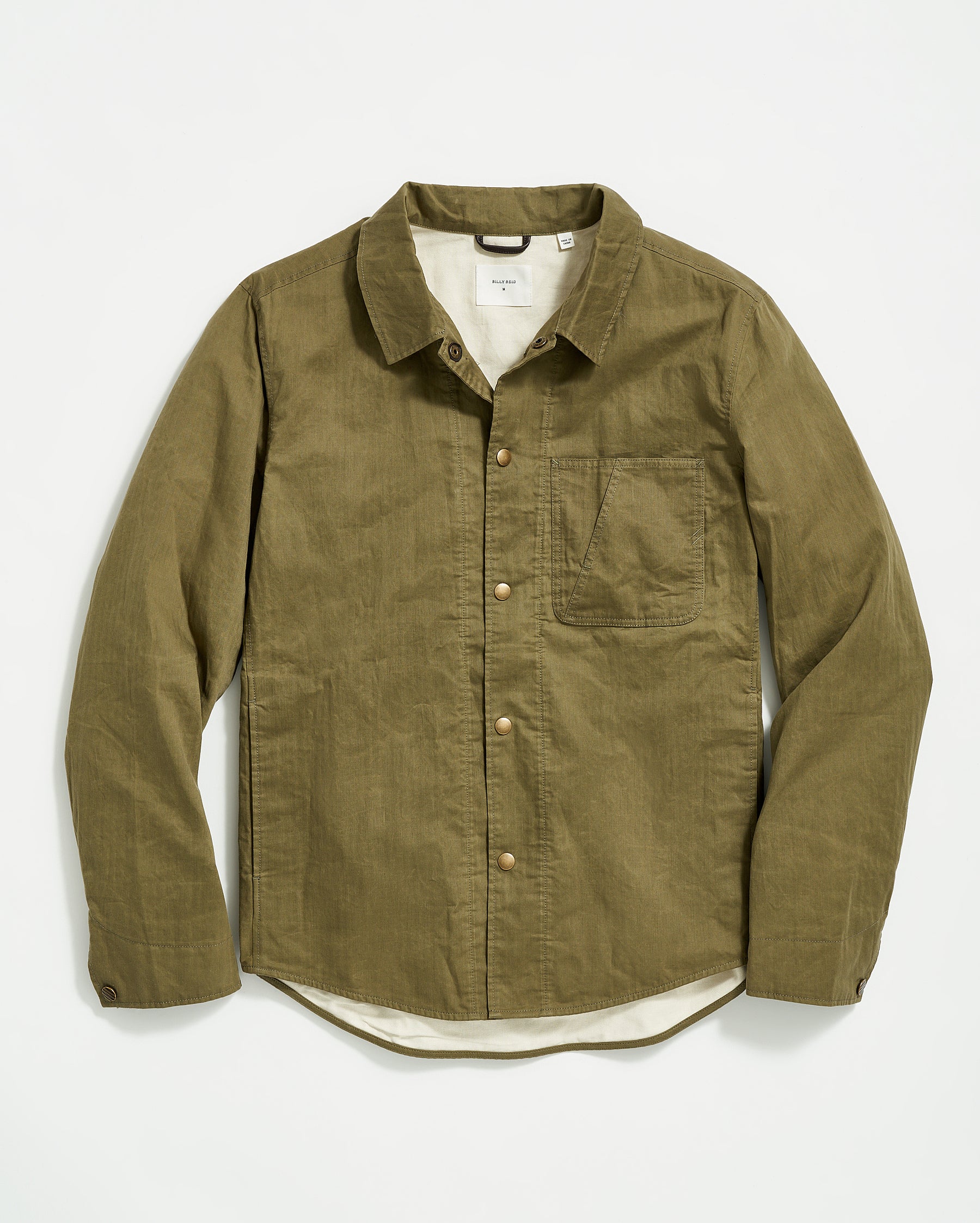 LEROY SHIRT JACKET IN MOSS GREEN Billy Reid