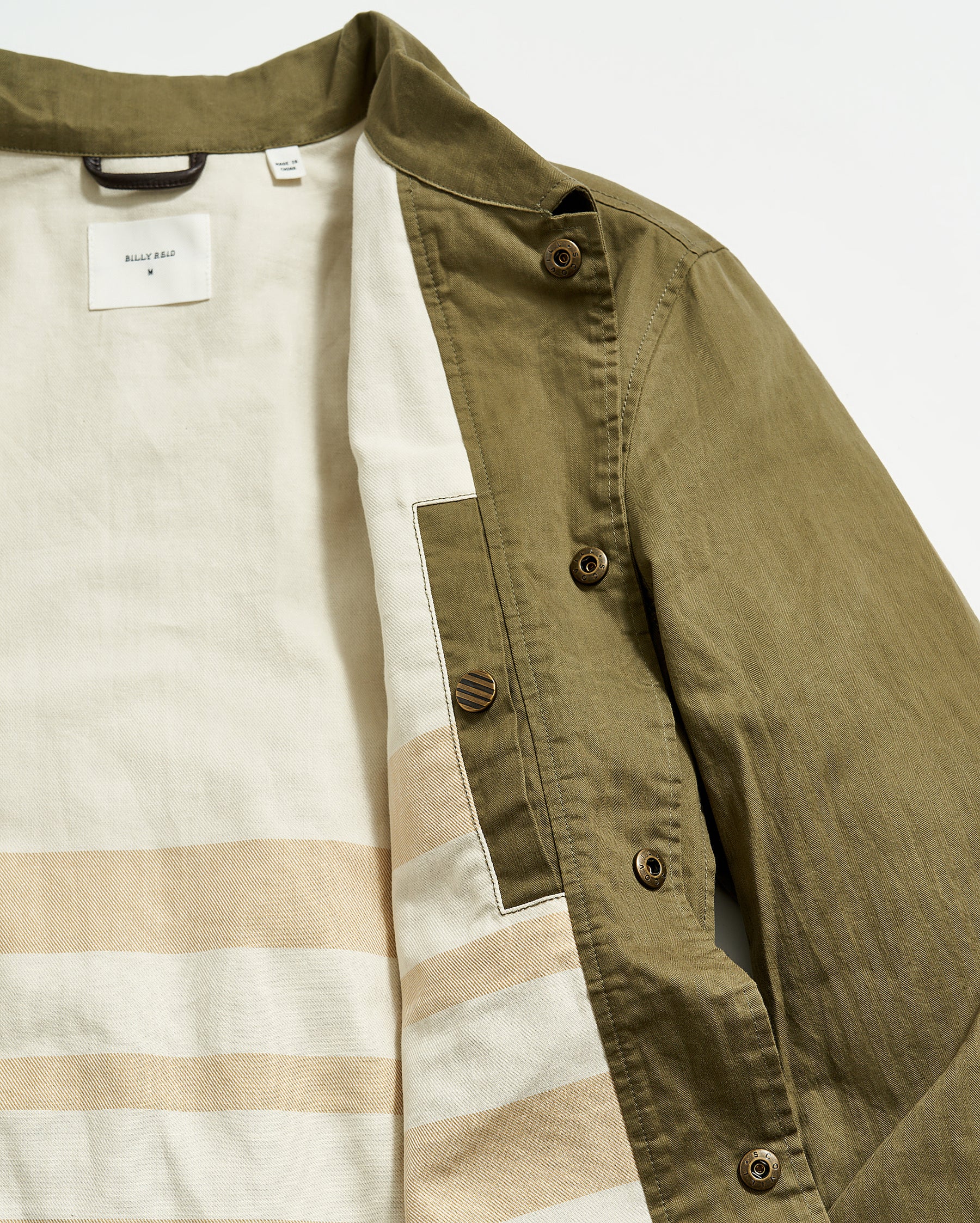 LEROY SHIRT JACKET IN MOSS GREEN Billy Reid