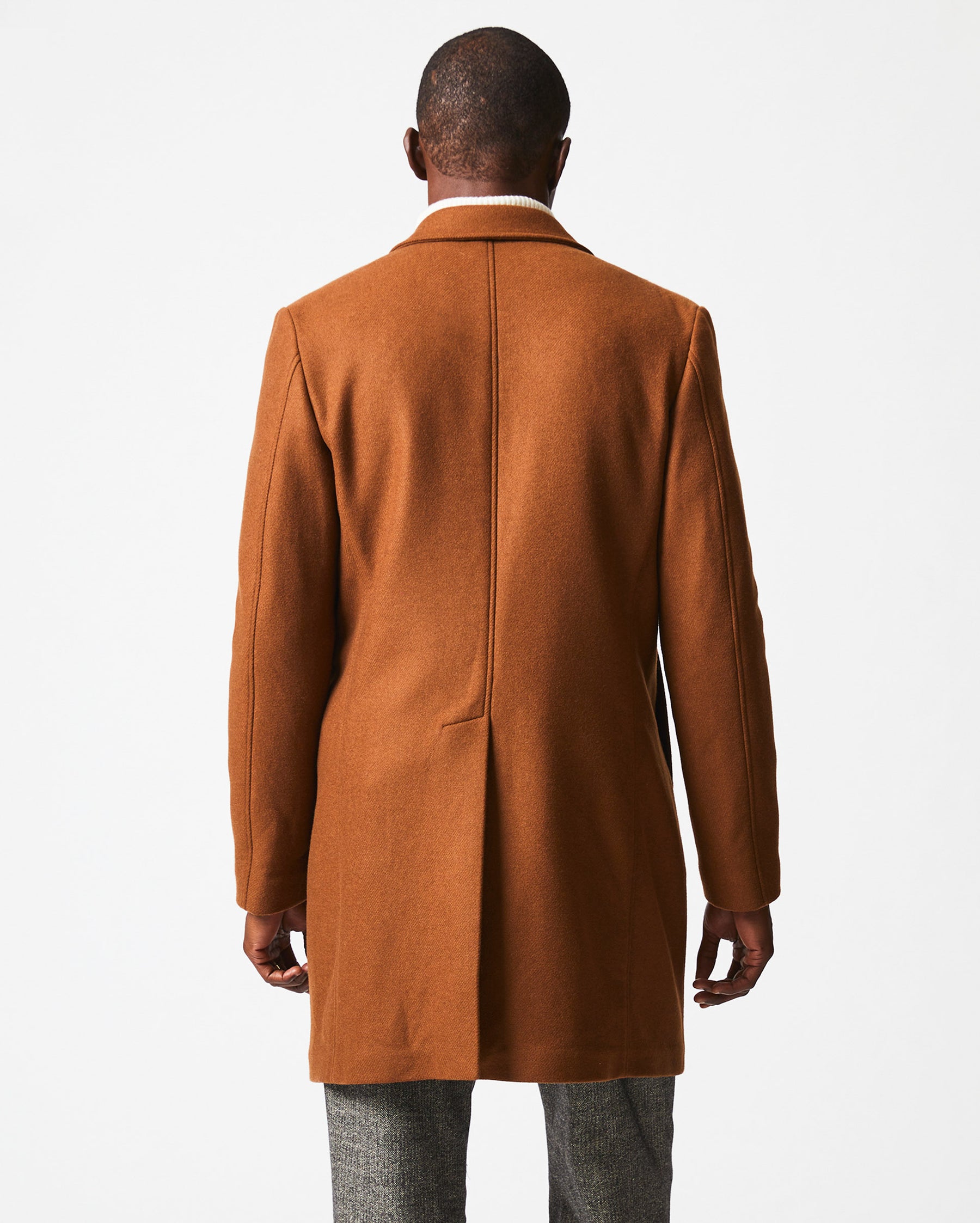 WALKING CAR COAT IN RUST Billy Reid