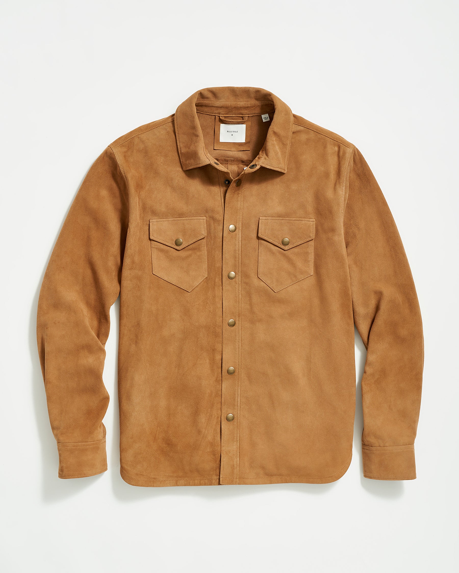 SAVOY SUEDE WORKSHIRT IN CAMEL – Billy Reid