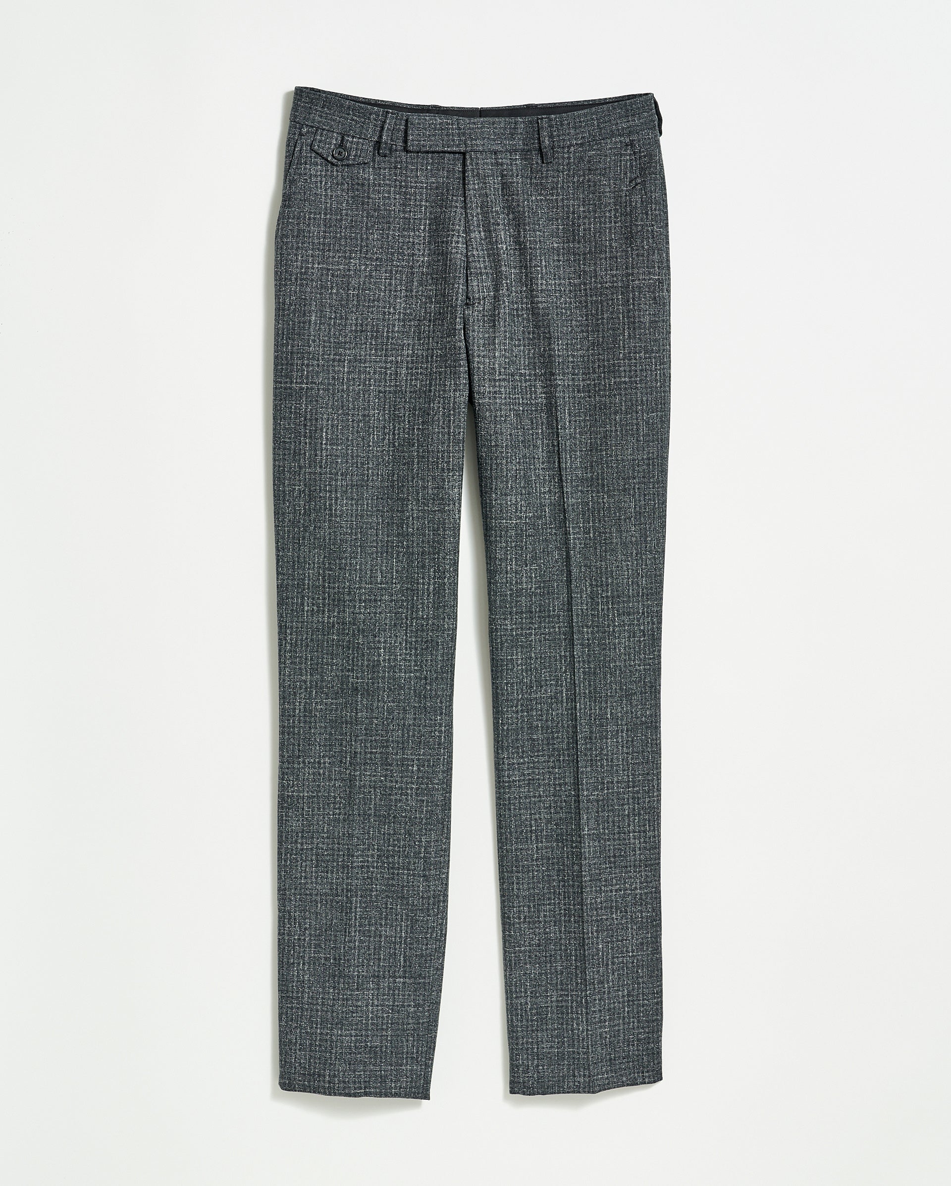 Virgin wool flat-front trousers