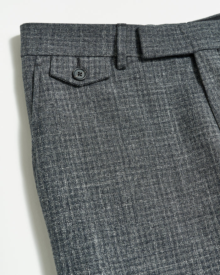 Flat Front Trouser in Charcoal