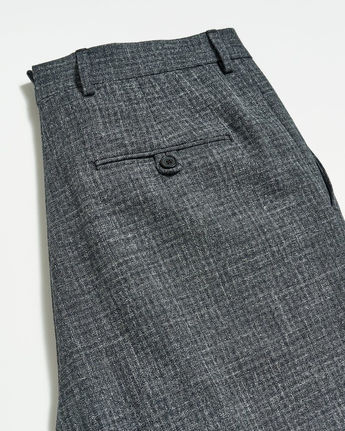 Flat Front Trouser in Charcoal