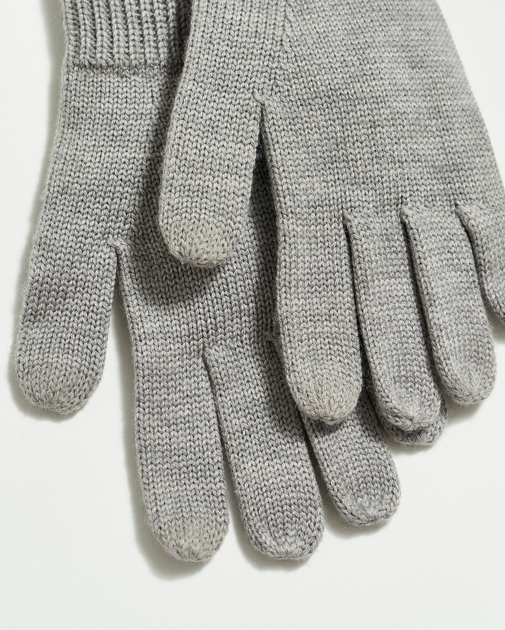 WOOL RIBBON GLOVES IN GREY Billy Reid