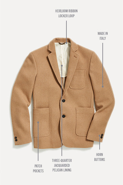 CAMEL HAIR ARCHIE JACKET IN CAMEL Billy Reid