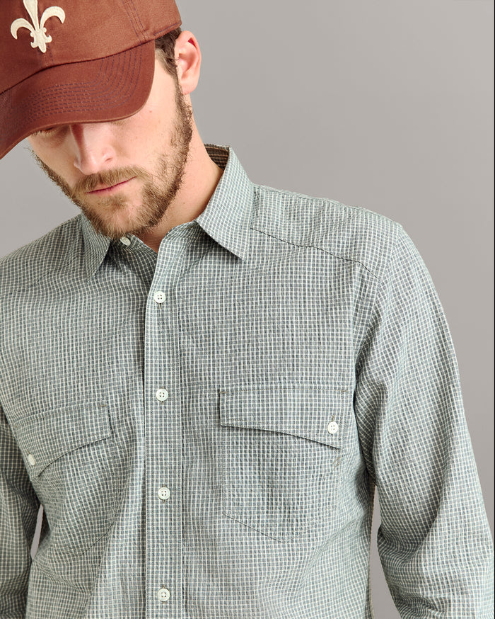 Micro-Check Seersucker Shirt