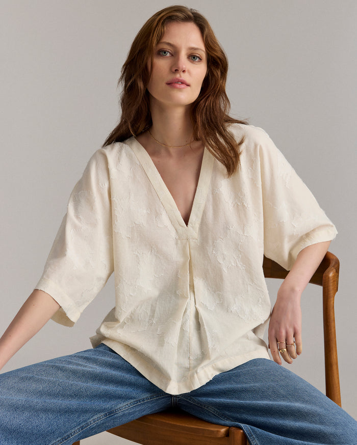 V-Pleat Blouse