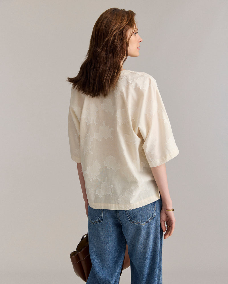 V-Pleat Blouse