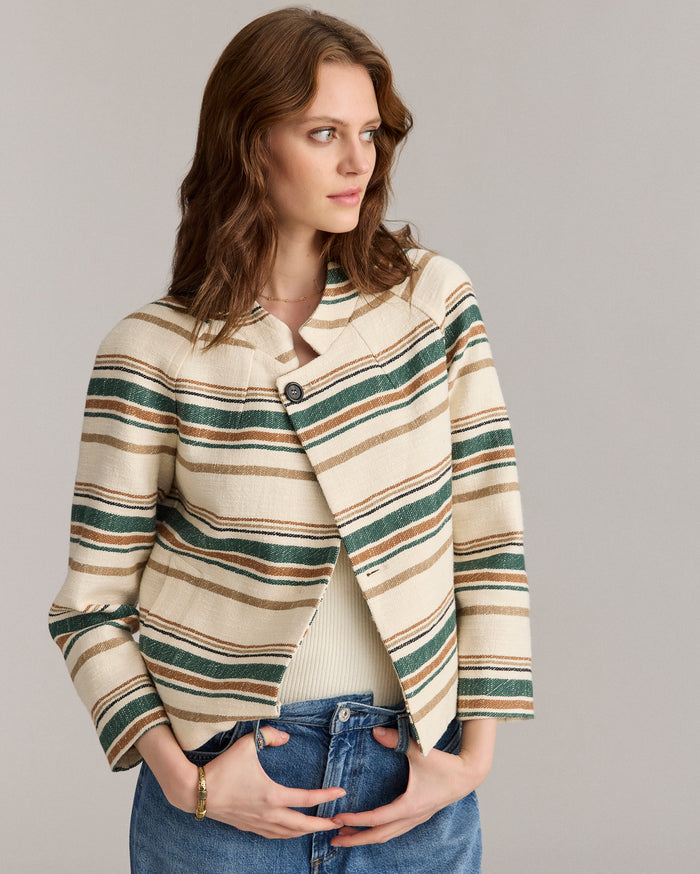 Desert Stripe Cropped Jacket