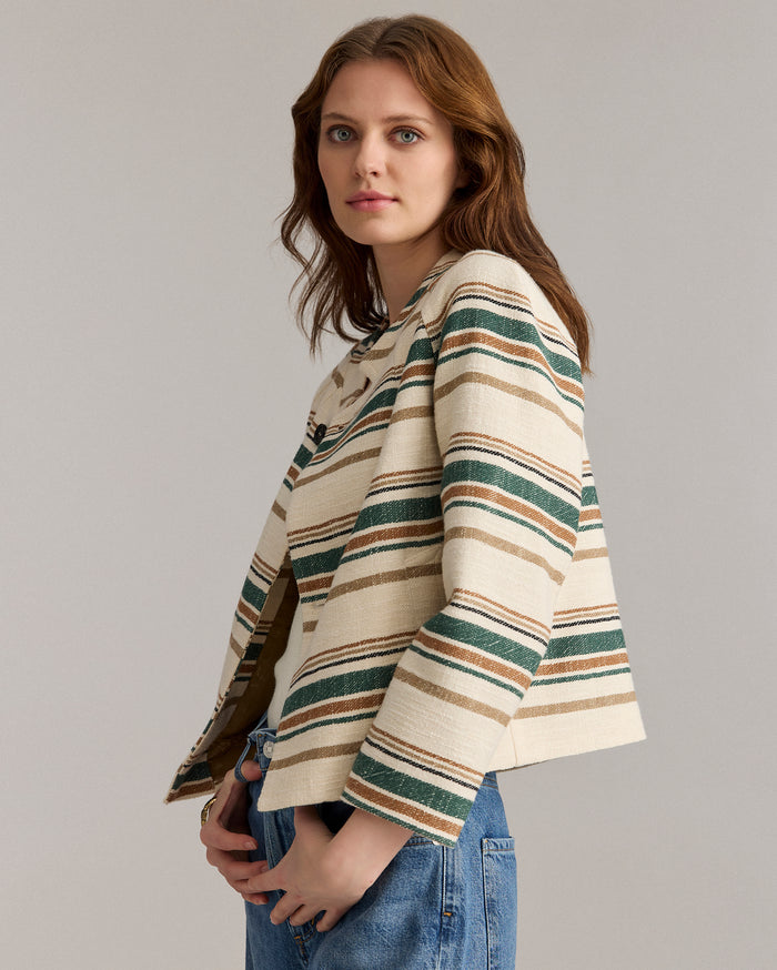 Desert Stripe Cropped Jacket