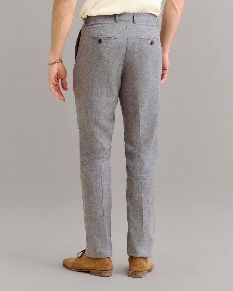 Textured Flat Front Trouser