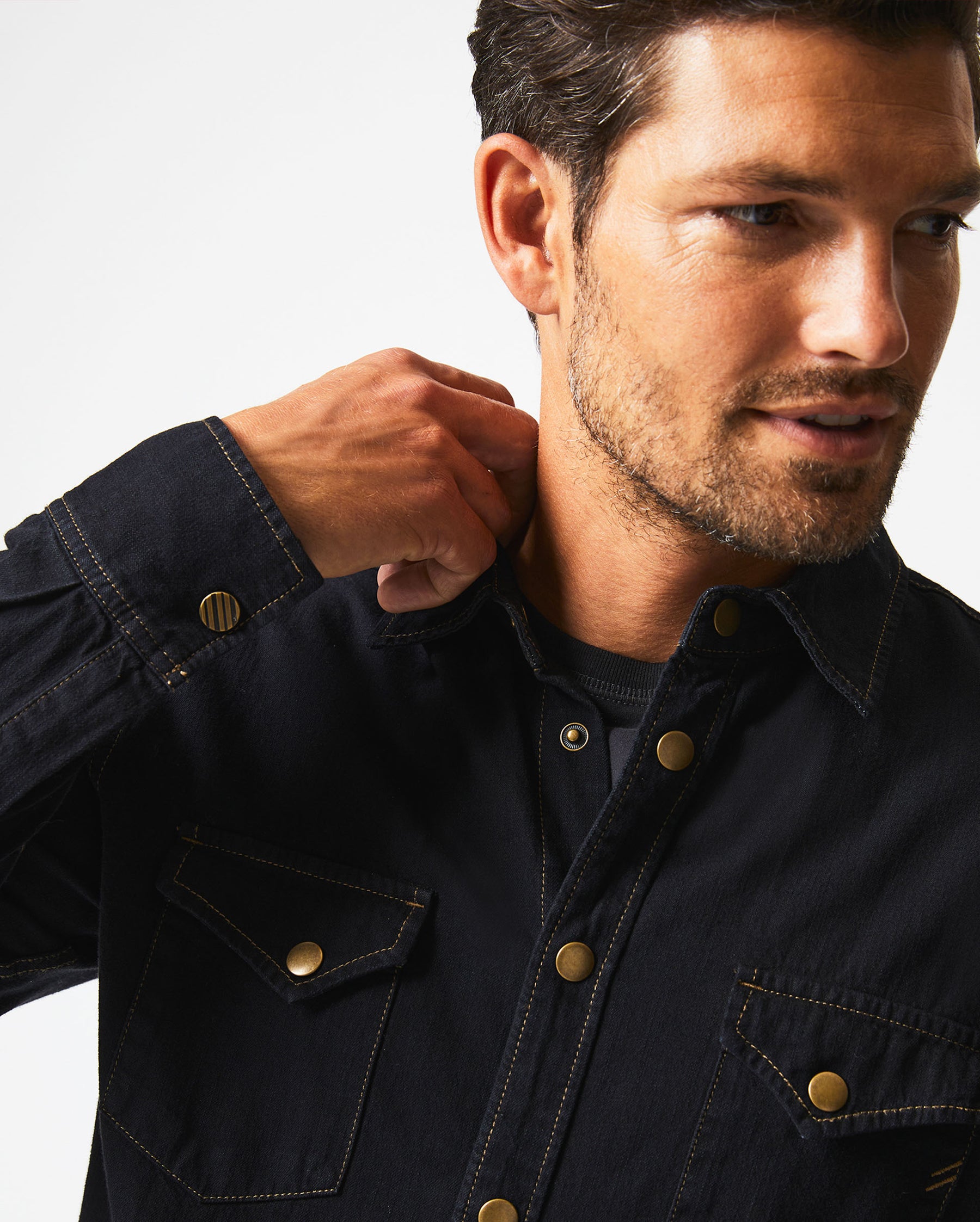 SHOALS DENIM SHIRT IN BLACK DYE – Billy Reid