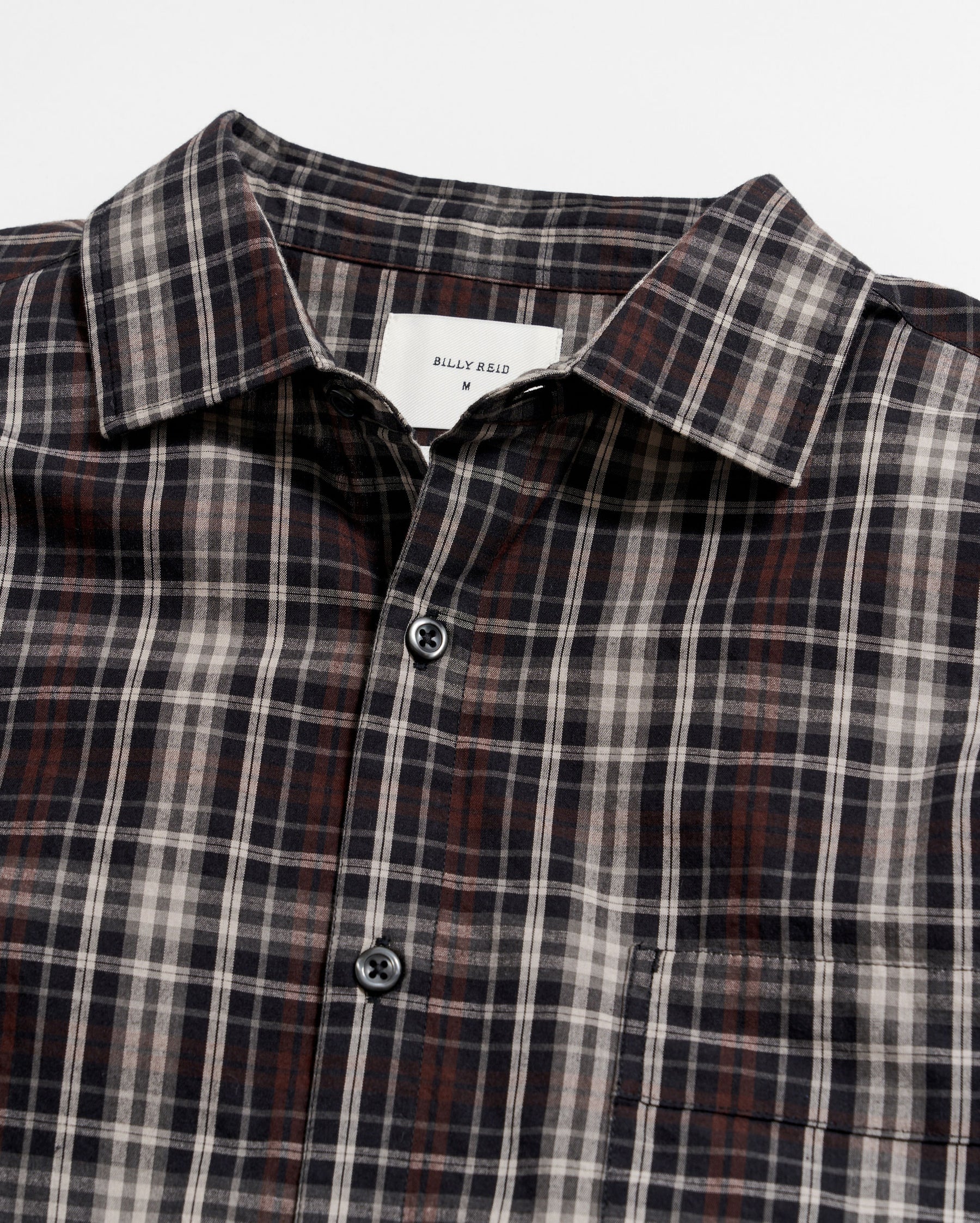 TONAL PLAID TUSCUMBIA SHIRT IN BLACK MULTI Billy Reid