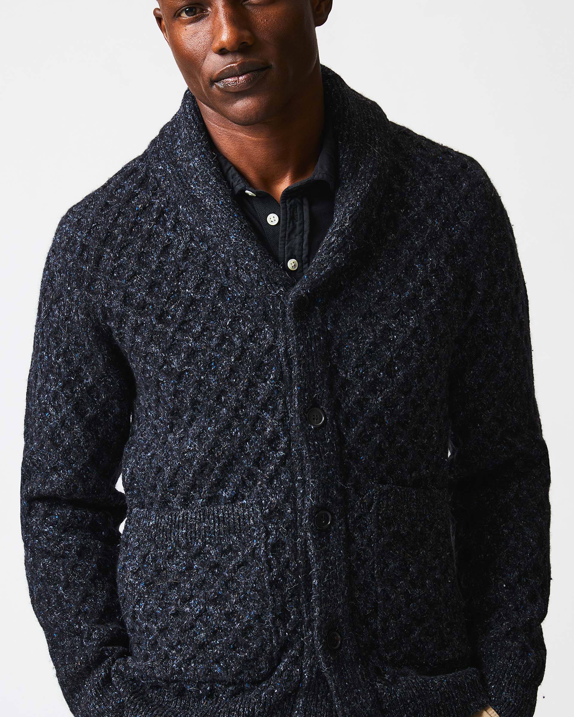 KNIT TRACK JACKET IN CHARCOAL – Billy Reid