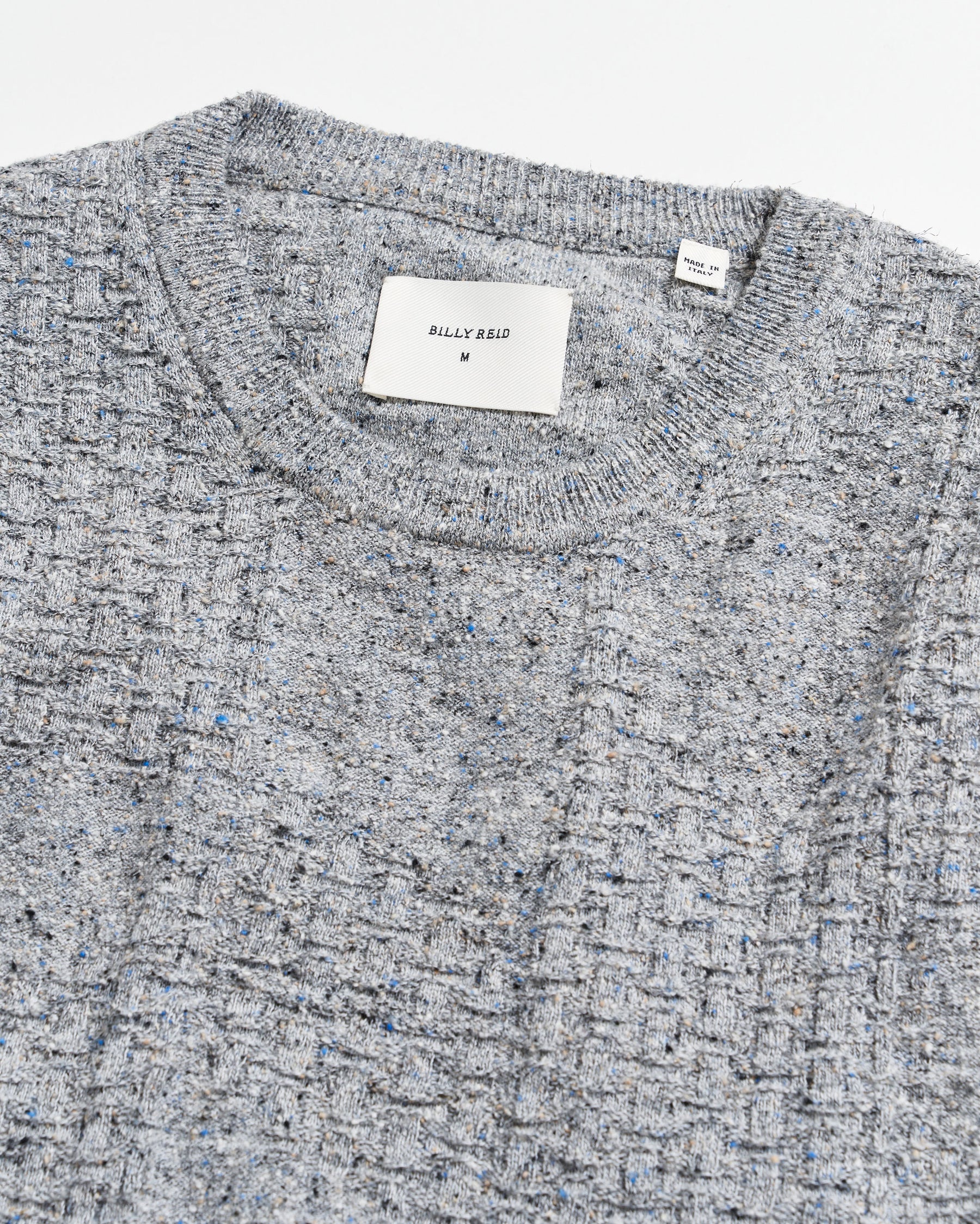 WEAVE SWEATER CREW IN LIGHT GREY MARLED Billy Reid