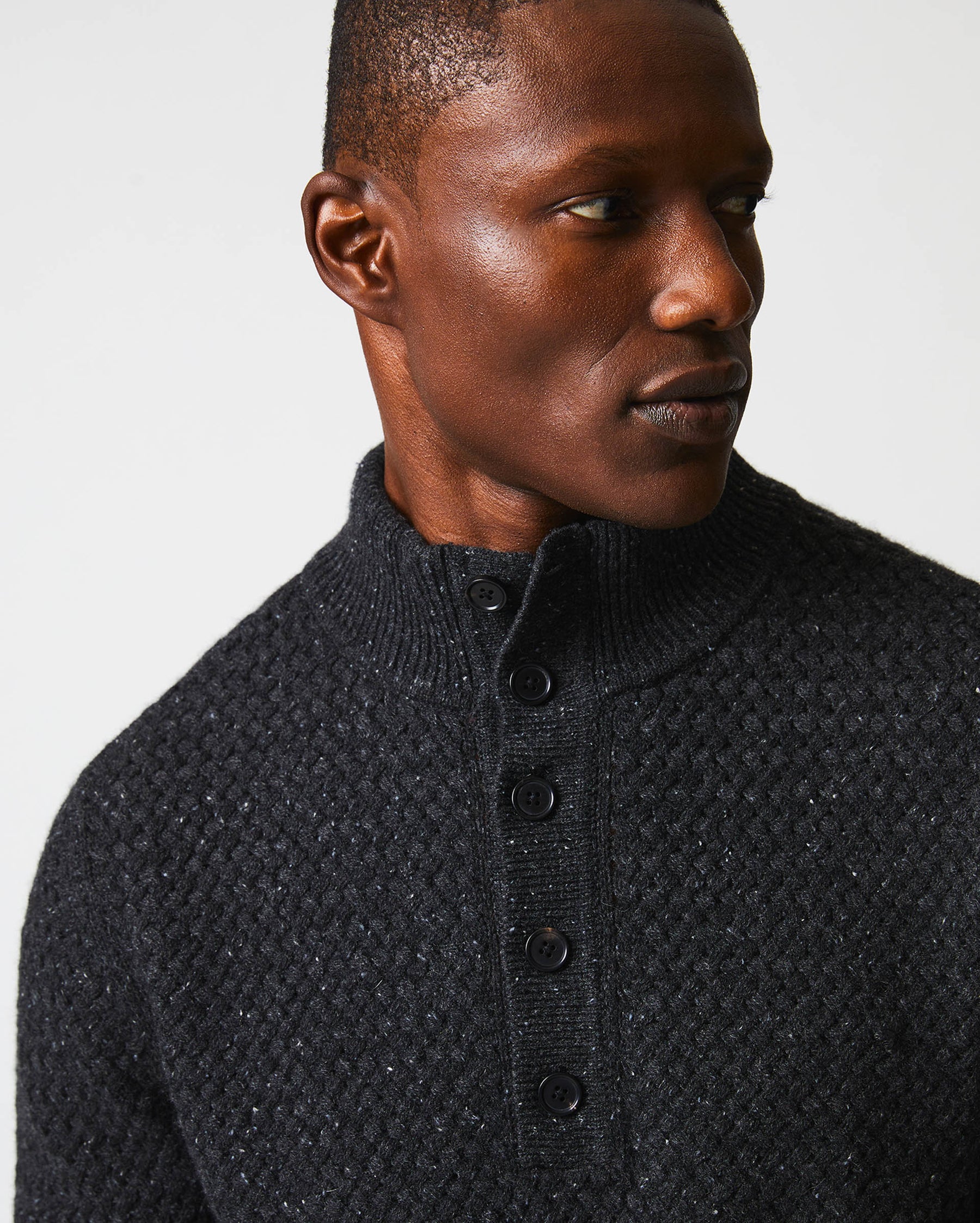 KNIT TRACK JACKET IN CHARCOAL – Billy Reid