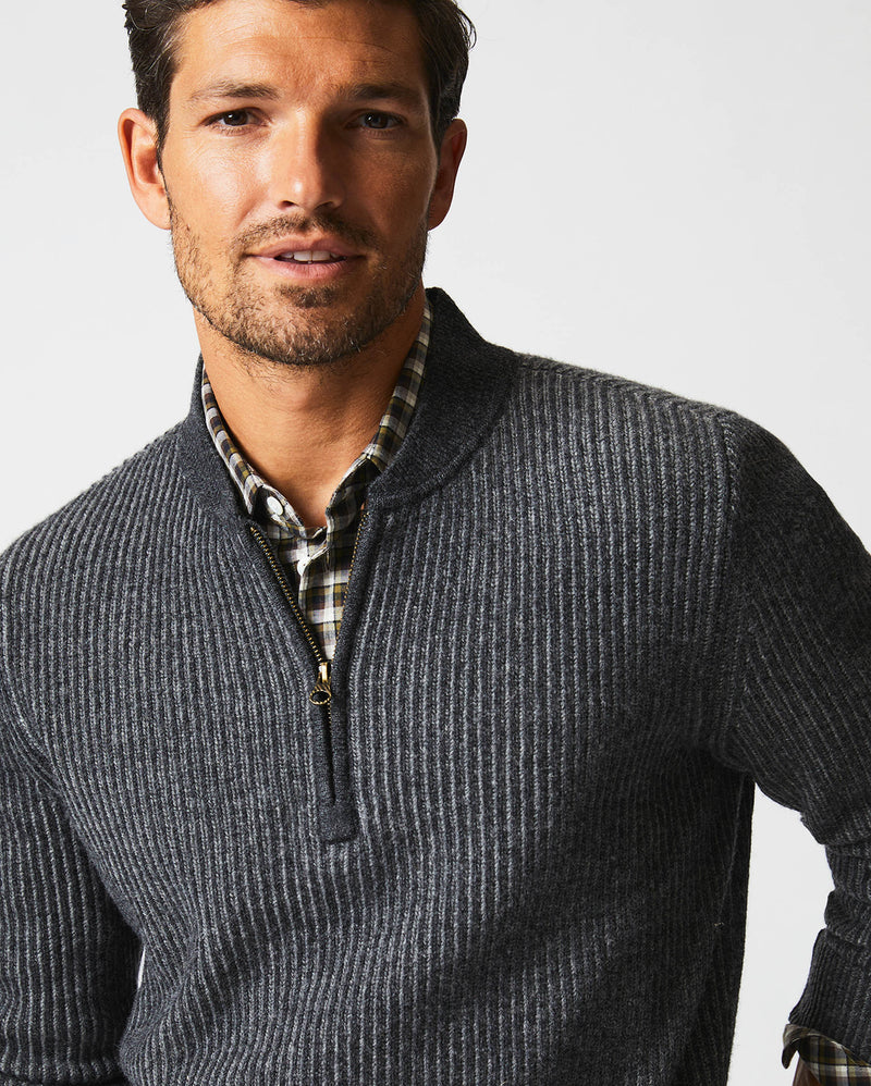 NET JACQUARD SWEATER IN LIGHT GREY – Billy Reid