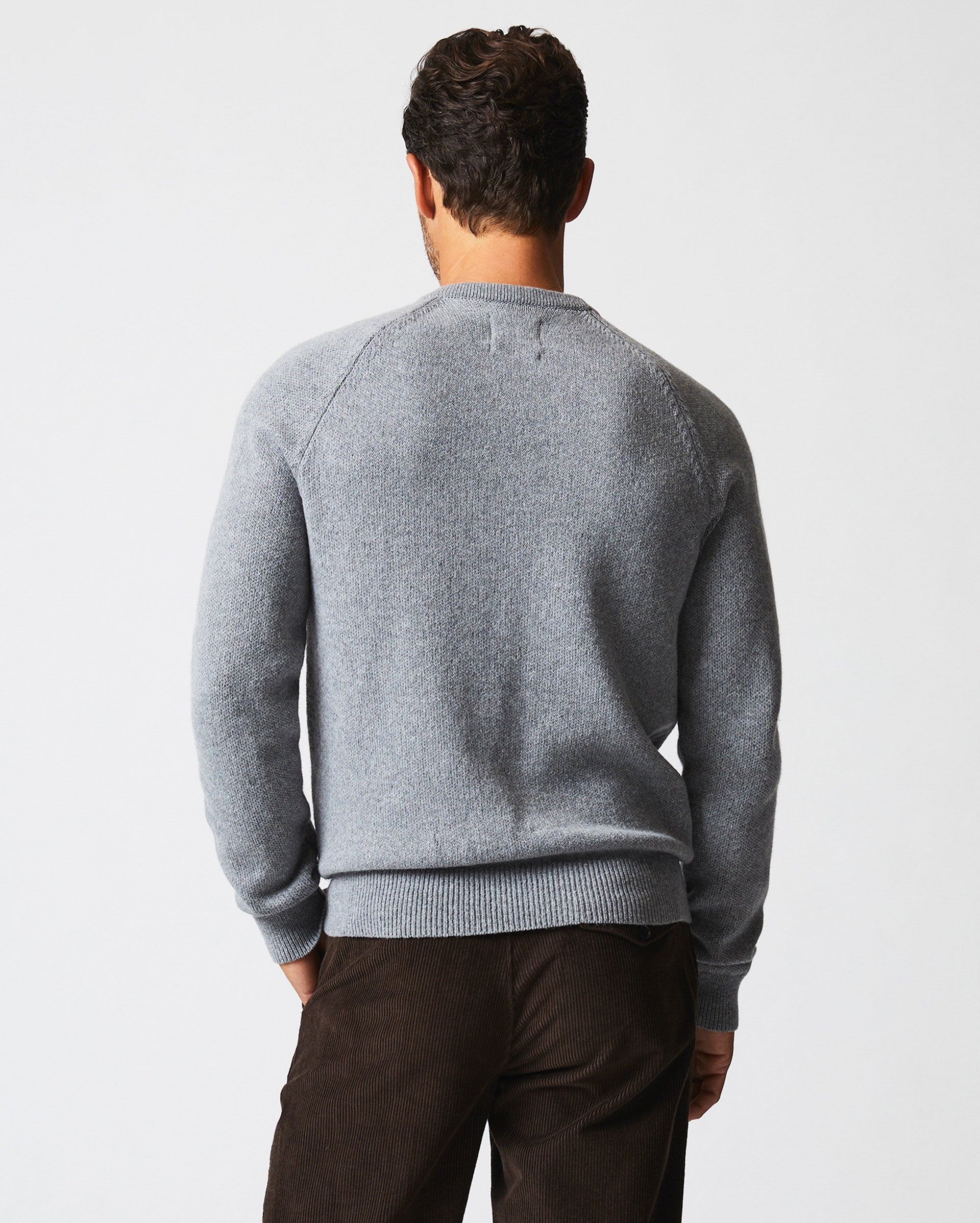 Reed Jacquard Crew Sweater - Jaxen Grey - Men's Clothing in Minneapolis