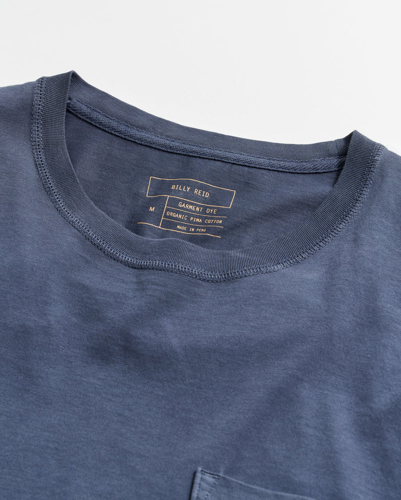 Washed Tee in Navy