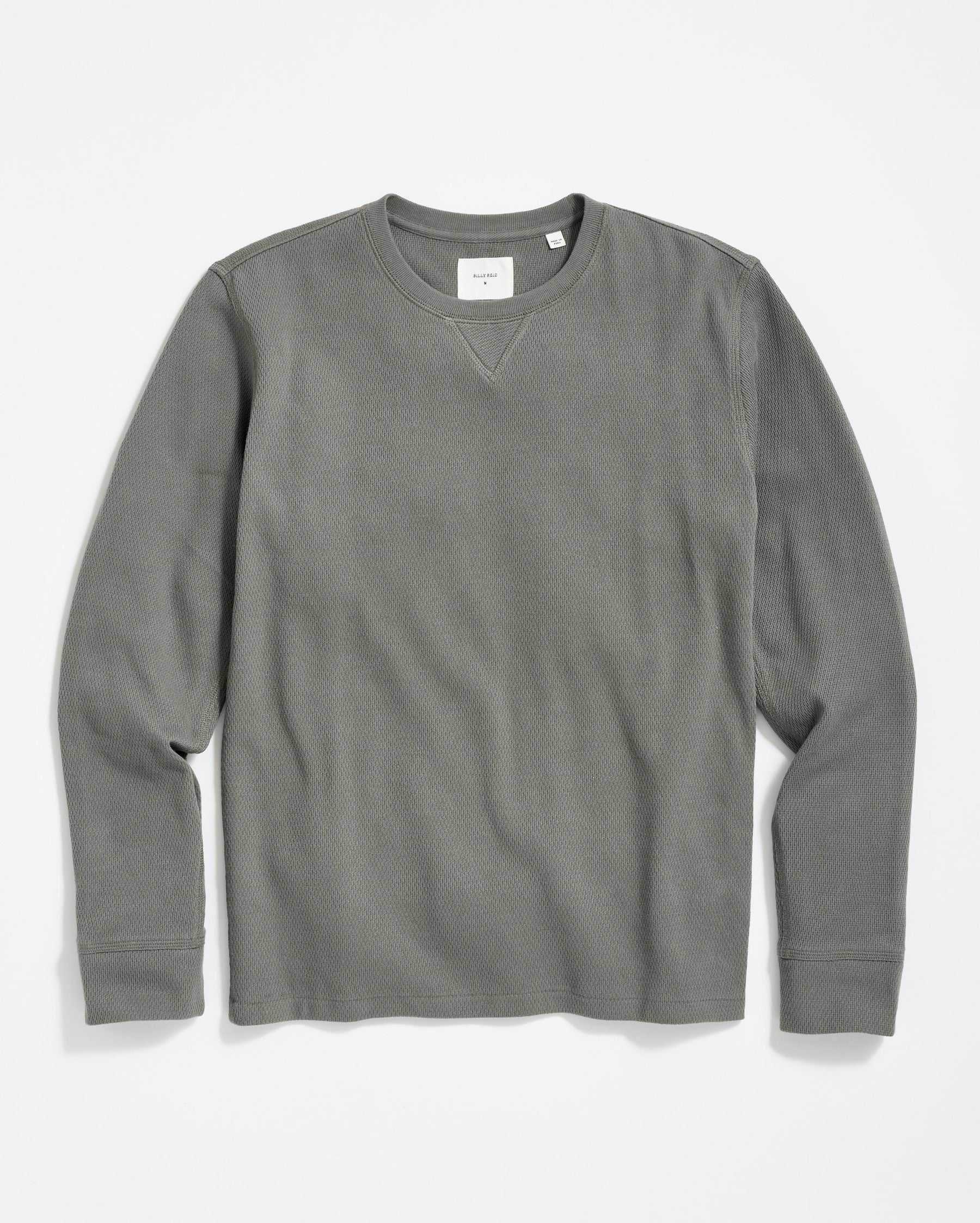 THERMAL L S CREW IN WASHED GREY Billy Reid