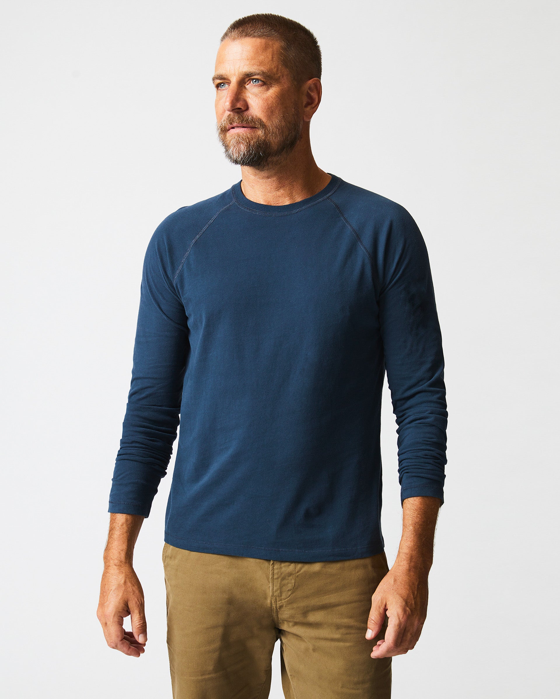 L/S SUEDED COTTON CREW – Billy Reid