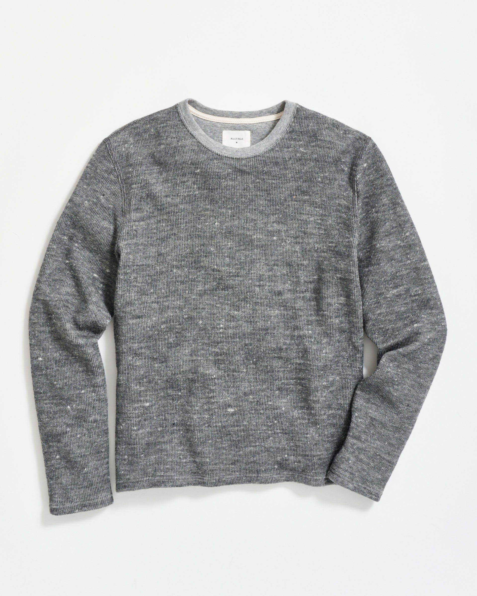 L/S RIB TEE IN HEATHER GREY – Billy Reid