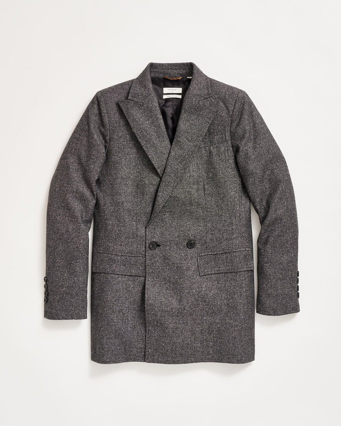 Peak Lapel Blazer in Charcoal