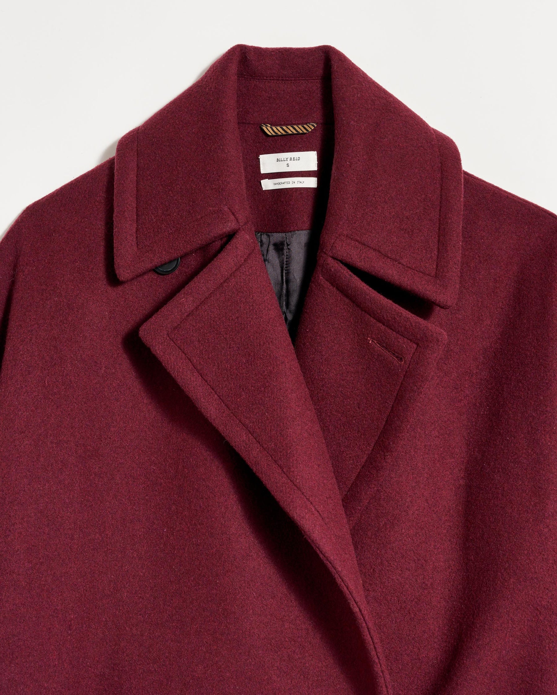 COCOON COAT SOLID IN BURGUNDY Billy Reid