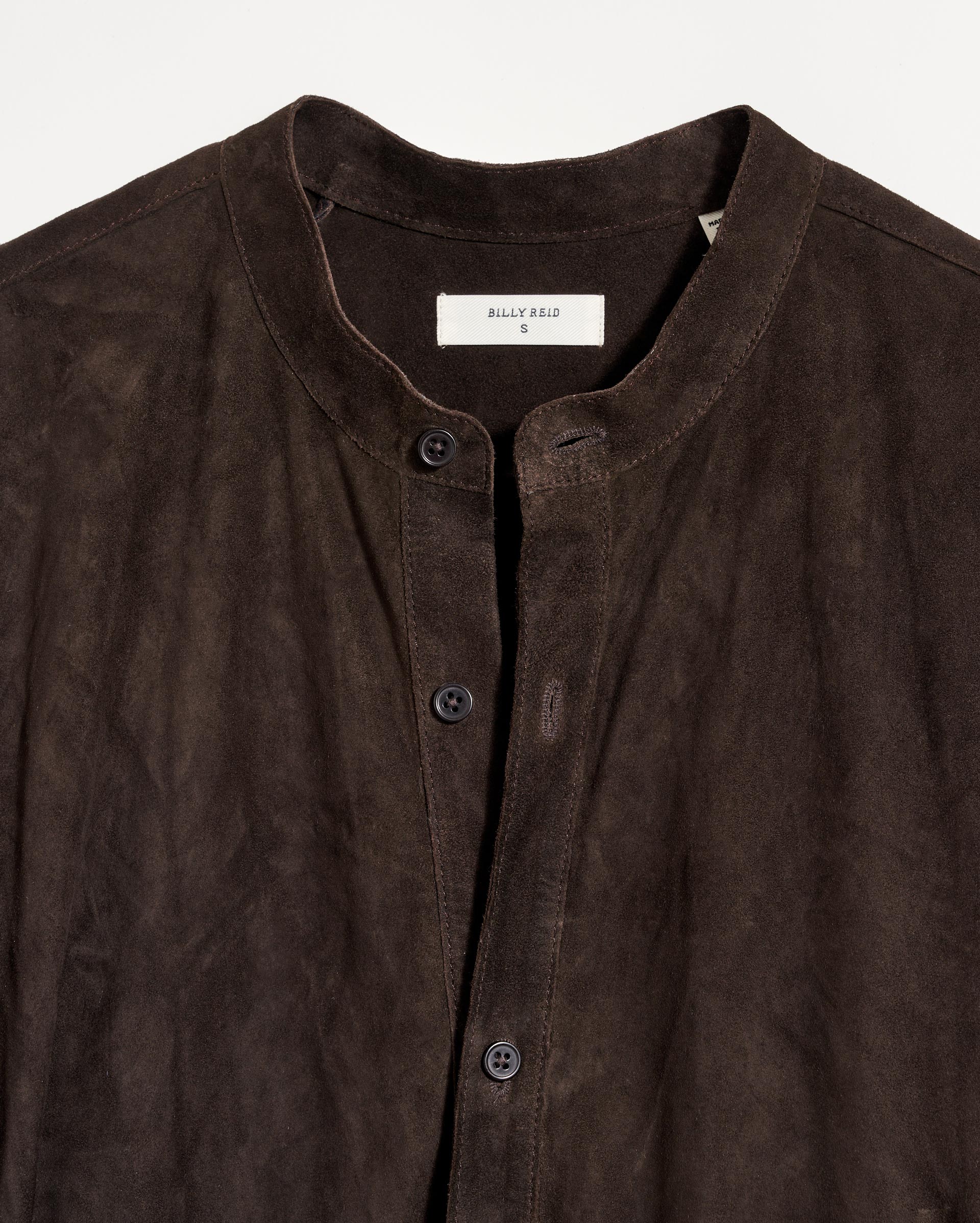 SUEDE SHIRTTAIL DRESS IN COFFEE BEAN Billy Reid