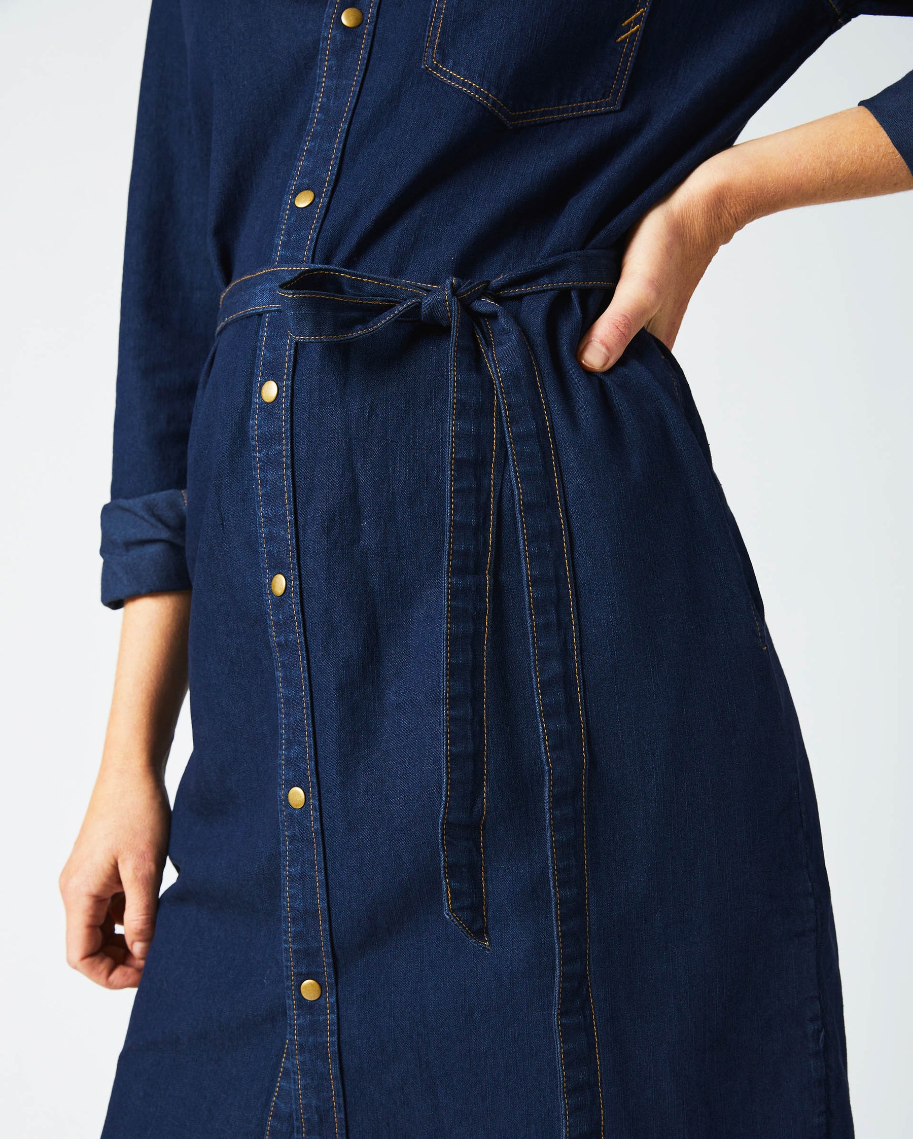 SHOALS DENIM SHIRTTAIL DRESS Billy Reid