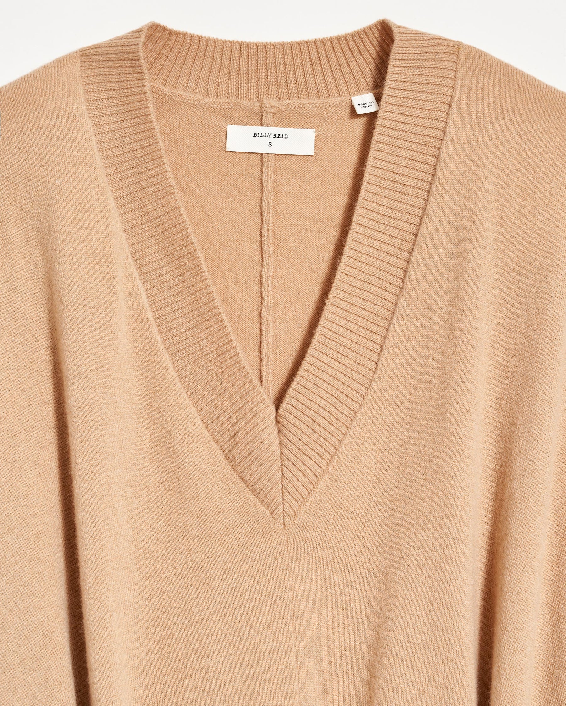 PONCHO SWEATER DRESS IN CAMEL Billy Reid