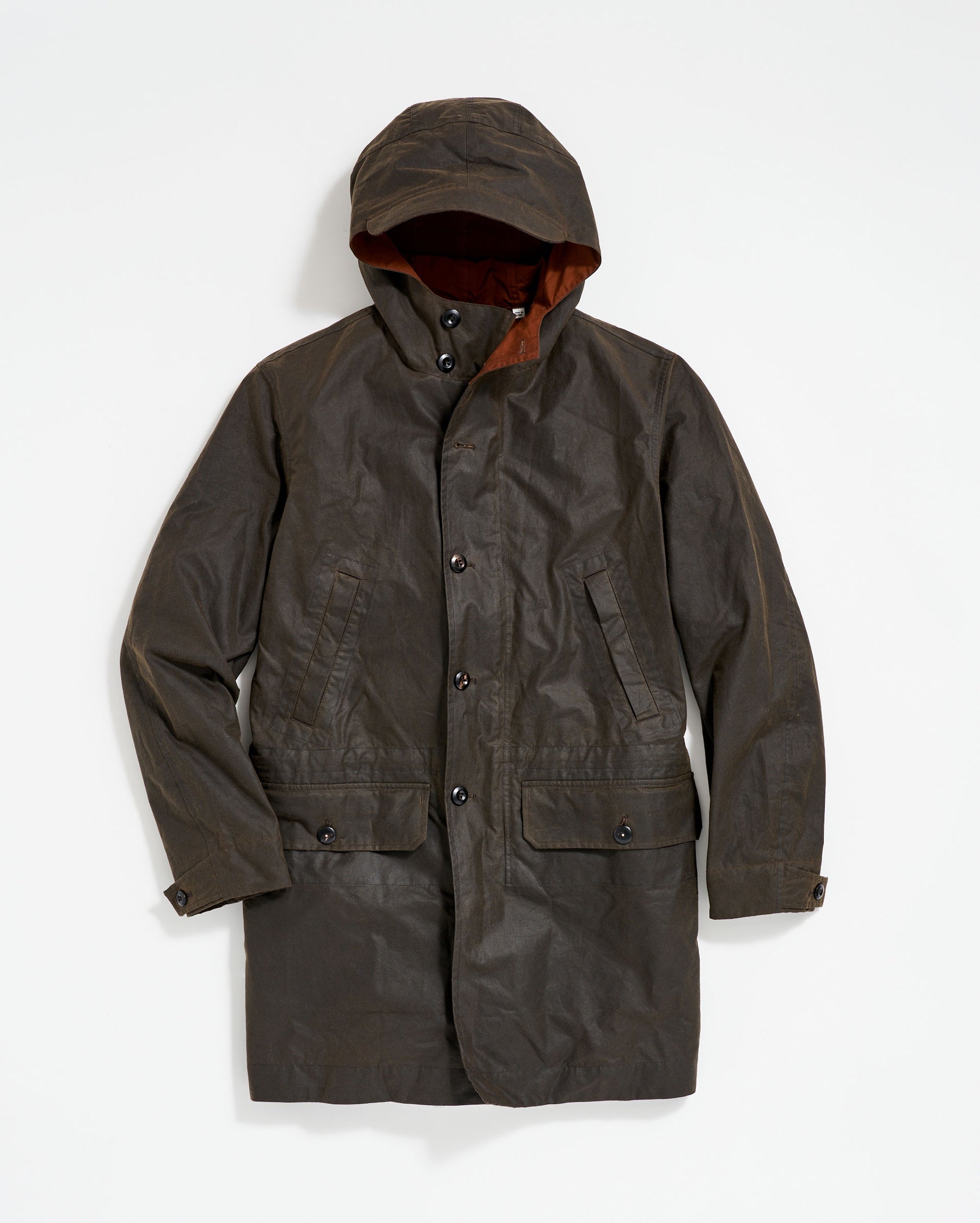 RAIN PARKA IN OLIVE Billy Reid