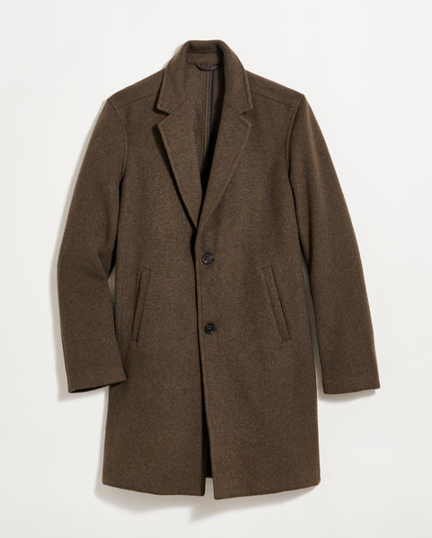 BOILED WOOL JORDAN COAT IN OLIVE Billy Reid