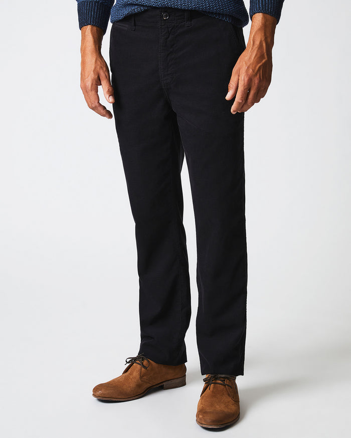 Cord Chino Pant in Black