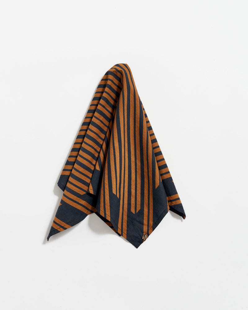 Heirloom Stripe Bandana in Black/Gold