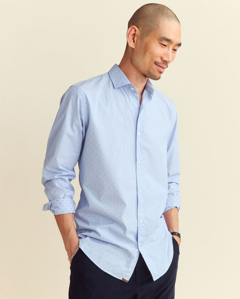 Coupe Dot Holt Dress Shirt in Blue