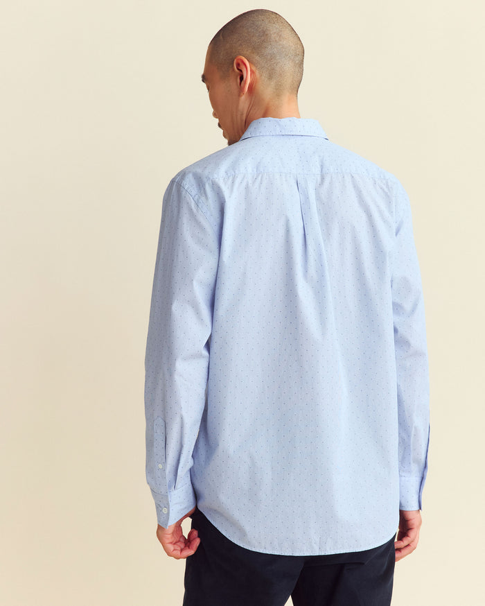 Coupe Dot Holt Dress Shirt in Blue