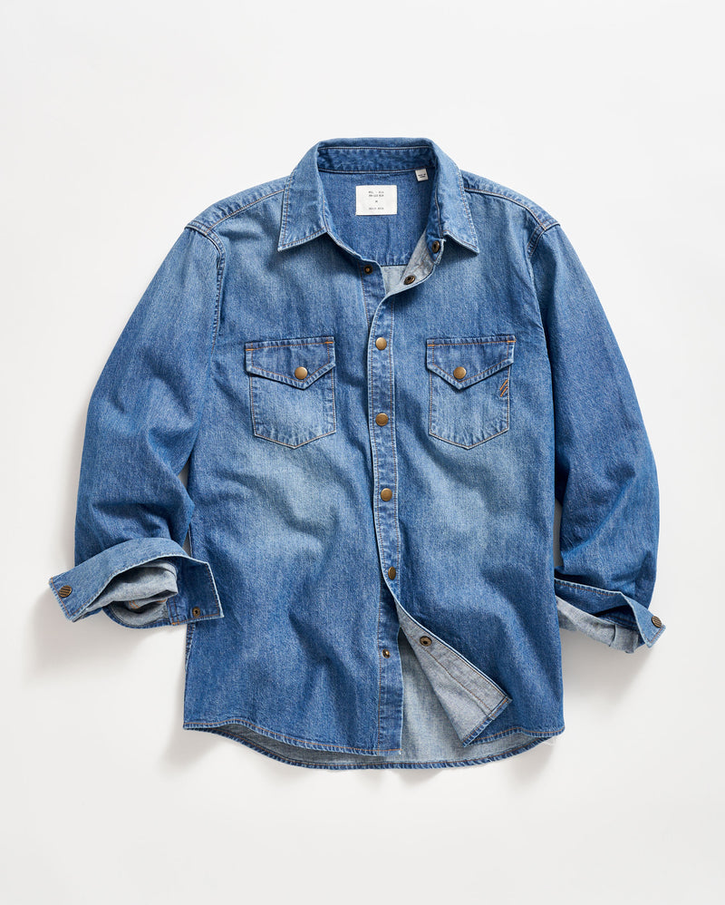 Shoals Denim Shirt in Light Indigo