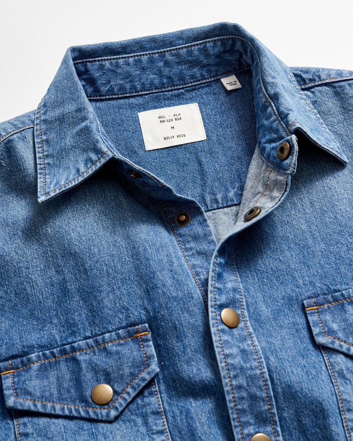 Shoals Denim Shirt in Light Indigo